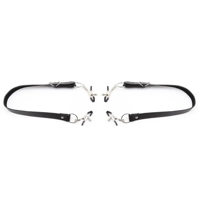 LAZADASEXTOYS Couples Bdsm Bondage Wrap Around Thigh Spread Labia Spreader Straps With Clit ClampsHumiliation Play Nipple Clamps Roleplay BDSM Toys
