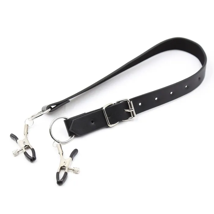 LAZADASEXTOYS Couples Bdsm Bondage Wrap Around Thigh Spread Labia Spreader Straps With Clit ClampsHumiliation Play Nipple Clamps Roleplay BDSM Toys