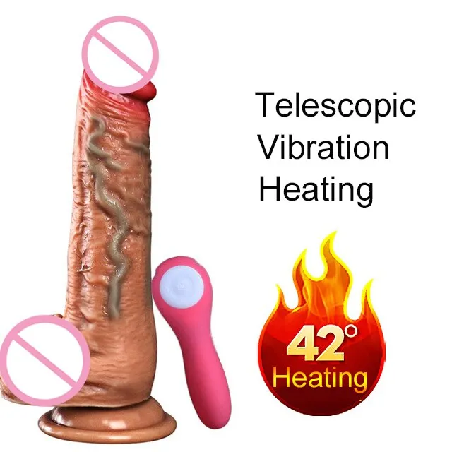 LAZADASEXTOYS Dildos Sex Products Heating Real Big Dildo Vibrator Electric Vibrating Real Penis Suction Cup Dildo for Women Sex Toys USB Charging
