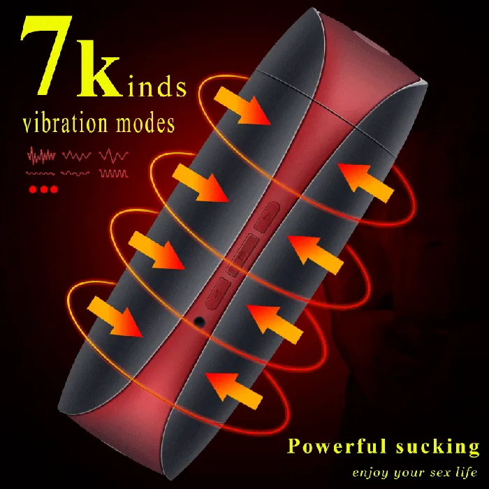 LAZADASEXTOYS Male Sex Toys Male Masturbator Cup Real Mouth Vagina Sucking Pocket Pussy Male Masturbator Vibrator Blowjob Sex Machine Adult Sex Toys for Men