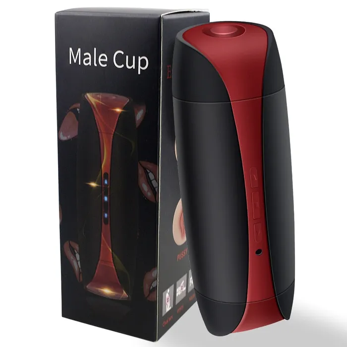 LAZADASEXTOYS Male Sex Toys Male Masturbator Cup Real Mouth Vagina Sucking Pocket Pussy Male Masturbator Vibrator Blowjob Sex Machine Adult Sex Toys for Men