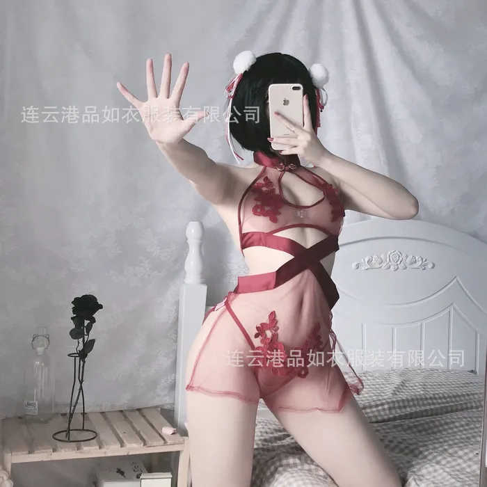 LAZADASEXTOYS Vibrators Pollution Rabbit Lace Sexy Pajamas Sexy Lingerie Back Bandage Cheongsam Perspective Dress Female Passion Temptation Gauze Pajamas LAZADASEXTOYS Vibrators Pollution Rabbit Lace Sexy Pajamas Sexy Lingerie Back Bandage Cheongsam Perspective Dress Female Passion Temptation Gauze Pajamas