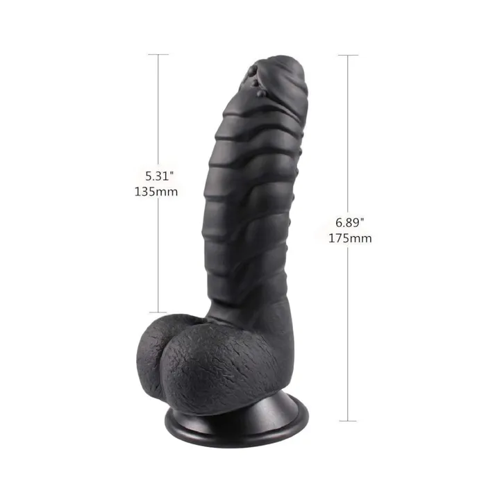 Lovegasm Anal Black Suction Cup Silicone Beaded Dinosaur Plug 6 Huge Big BBC