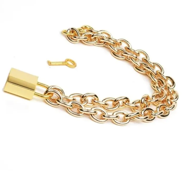 Lovegasm Locking Chain Bondage Necklace Choker Couples