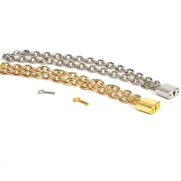 Lovegasm Locking Chain Bondage Necklace Choker Couples