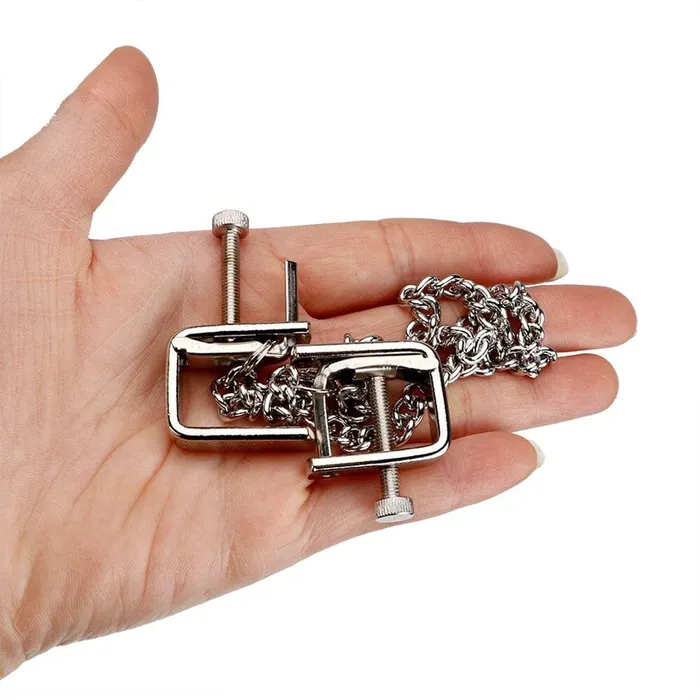 Lovegasm Male Sex Toys Metal Chain Adjustable Clamp