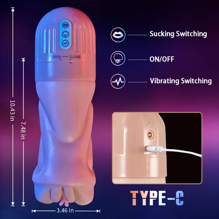Male Sex Toys AcmeJoy Beate 5 Sucking Oral Swallowing 10 Vibrating Massage Training Masturbation Cup
