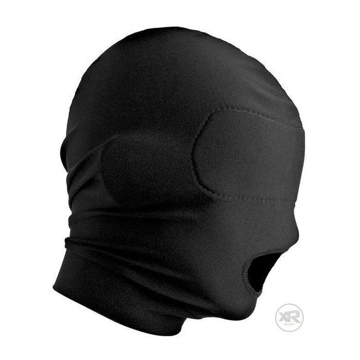 Male Sex Toys Disguise Open Mouth Hood with Padded Blindfold Master Series