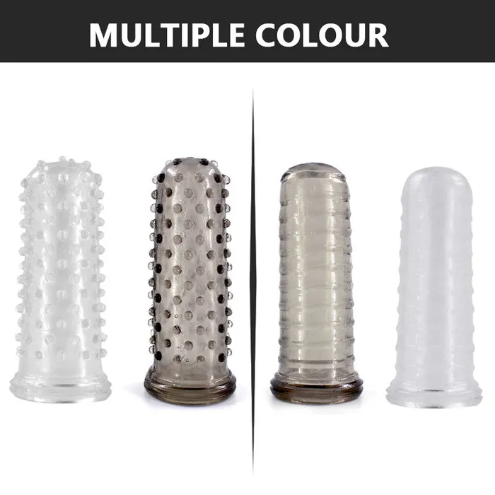 Male Sex Toys LAZADASEXTOYS Finger Penis Sleeve Condom For Woman Vagina ClitStimulation Reusable Condoms For Sex Penis Extender Sex Toys for Man