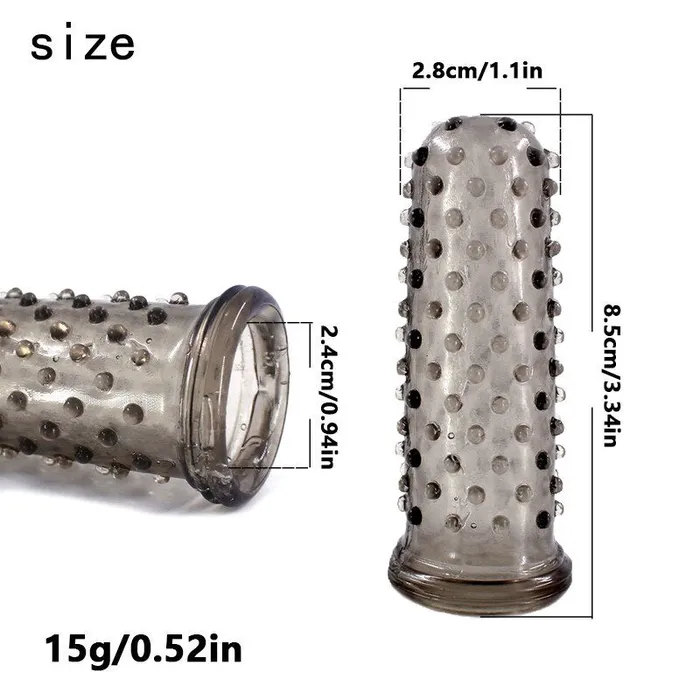 Male Sex Toys LAZADASEXTOYS Finger Penis Sleeve Condom For Woman Vagina ClitStimulation Reusable Condoms For Sex Penis Extender Sex Toys for Man