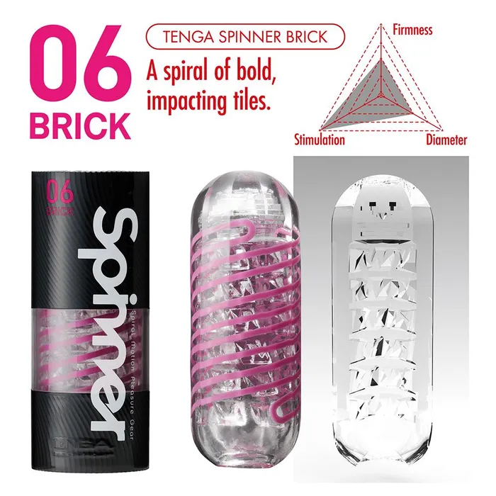 Male Sex Toys Tenga Tenga Spinner 06 Brick Stroker