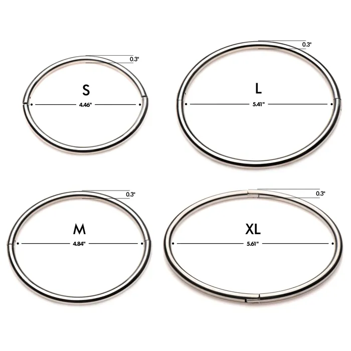Master Series Possession Stainless Steel Locking Collar Dildos