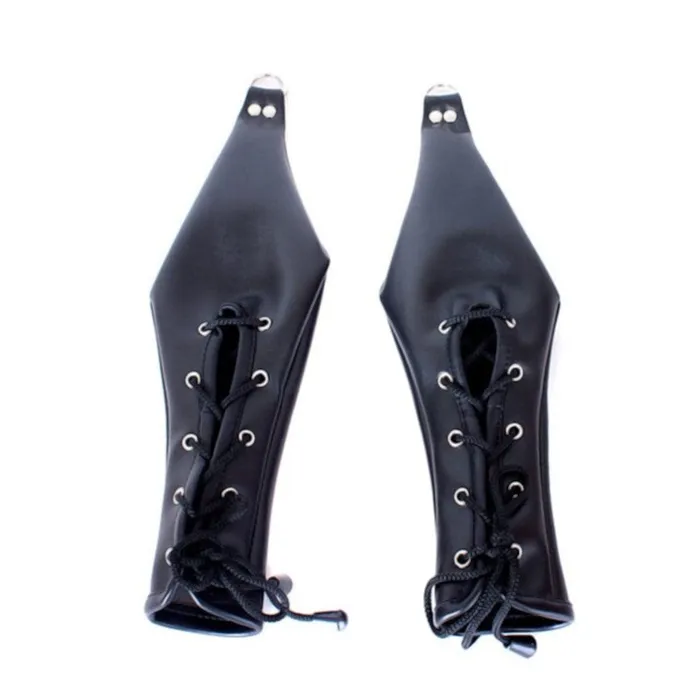 Restraints Lovegasm Black Soft Leather Pet Play Bondage Mitts