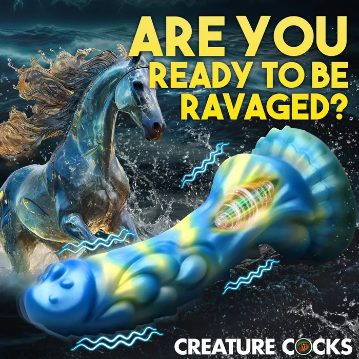 Sea Stallion Vibrating Silicone Dildo with Remote Creature Cocks Female Sex Toys