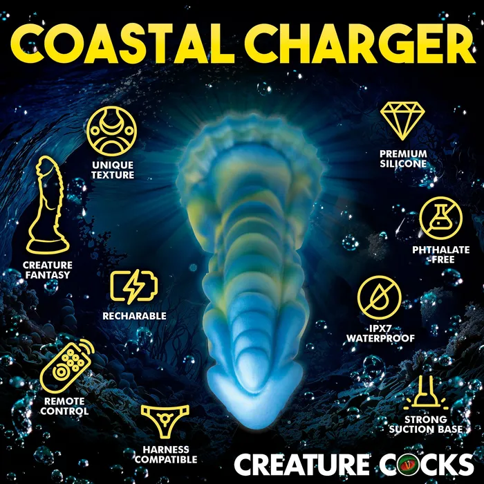 Sea Stallion Vibrating Silicone Dildo with Remote Creature Cocks Female Sex Toys