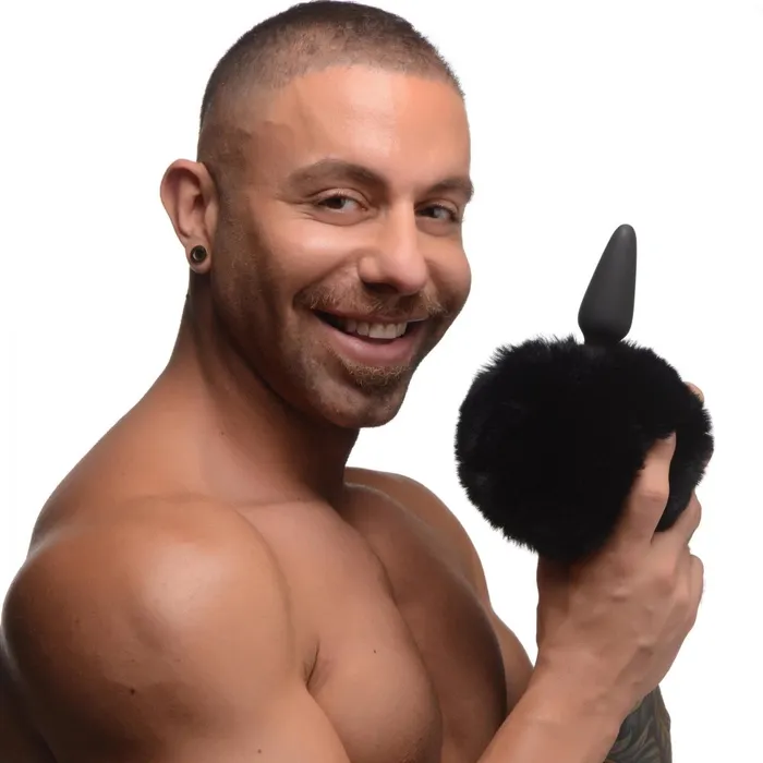Small Anal Plug with Interchangeable Bunny Tail Tailz Male Sex Toys