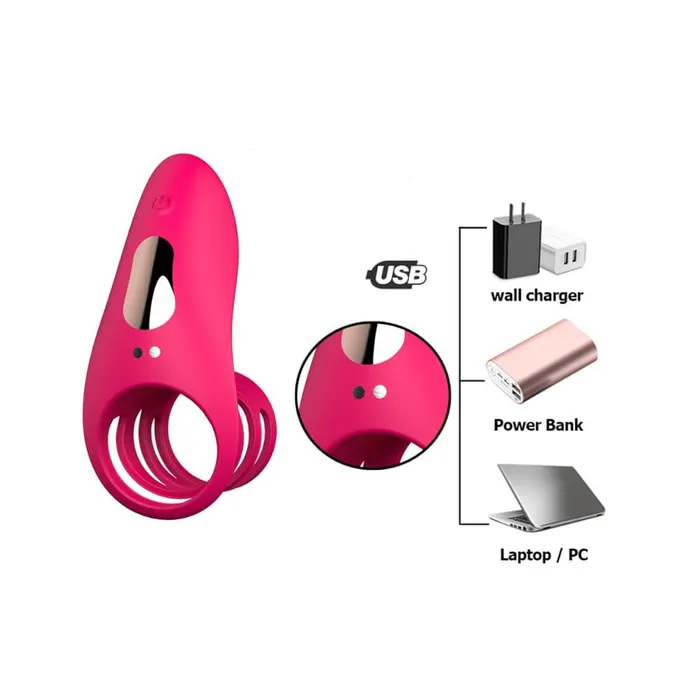 USB Rechargeable Remote Ring Lovegasm Male Sex Toys