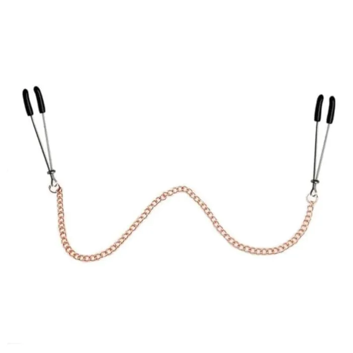 Vibrators Gold Chained Tweezer Clamps Lovegasm