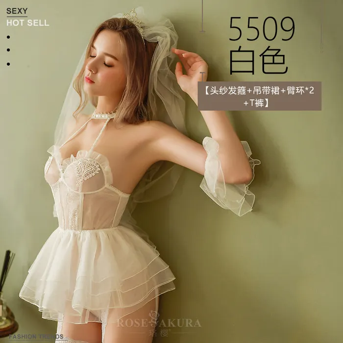 Vibrators LAZADASEXTOYS Femmes Sexy dentelle nuisette Lingerie Sexy chaude rotique mariage Lingerie blanc dentelle robe de marie Cosplay Costume Sexy Porno sousvtements
