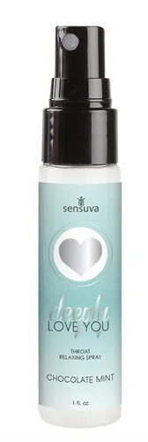 Vibrators Sensuva Deeply Love You Throat Relaxing Spray Chocolate Mint 1 Fl Oz