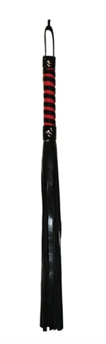 Vibrators Sportsheets Sex and Mischief Stripe Flogger Red and Black