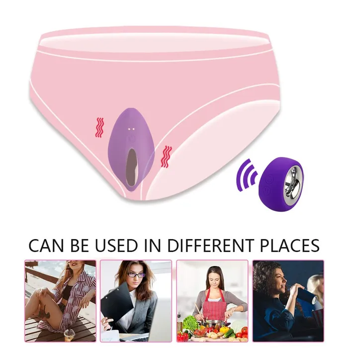 Wearable Vibrator Wireless Remote Control Clitoris Stimulator Invisible Panty Vibrator Portable Vibrating Egg Sex Toys for Women LAZADASEXTOYS Female Sex Toys