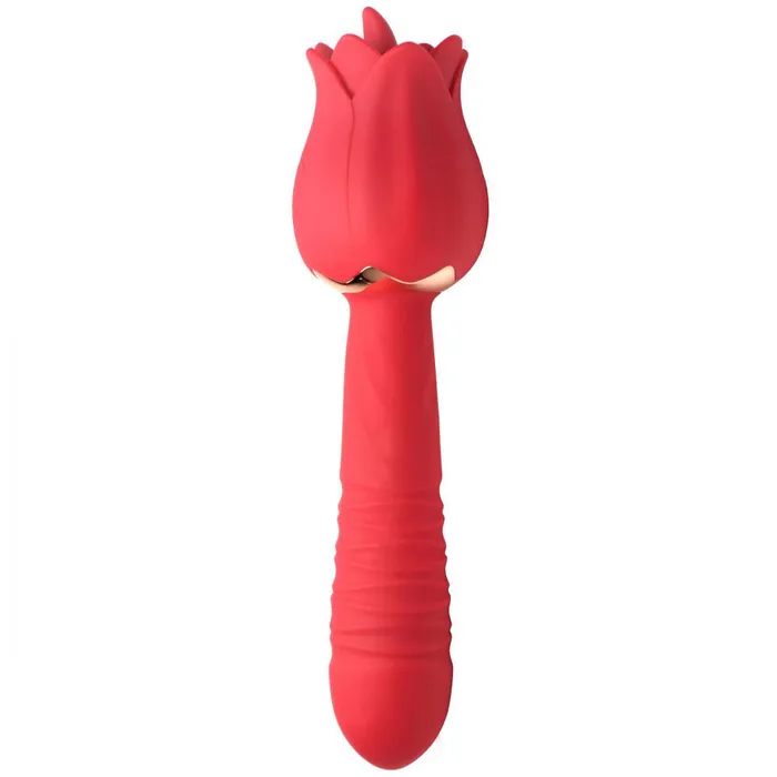 XR Brands inmi Vibrators Bloomgasm Racy Rose Thrust and Lick Vibrator Red XR Brands inmi Vibrators Bloomgasm Racy Rose Thrust and Lick Vibrator Red